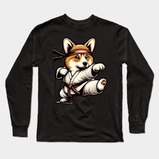 Corgi karate Long Sleeve T-Shirt